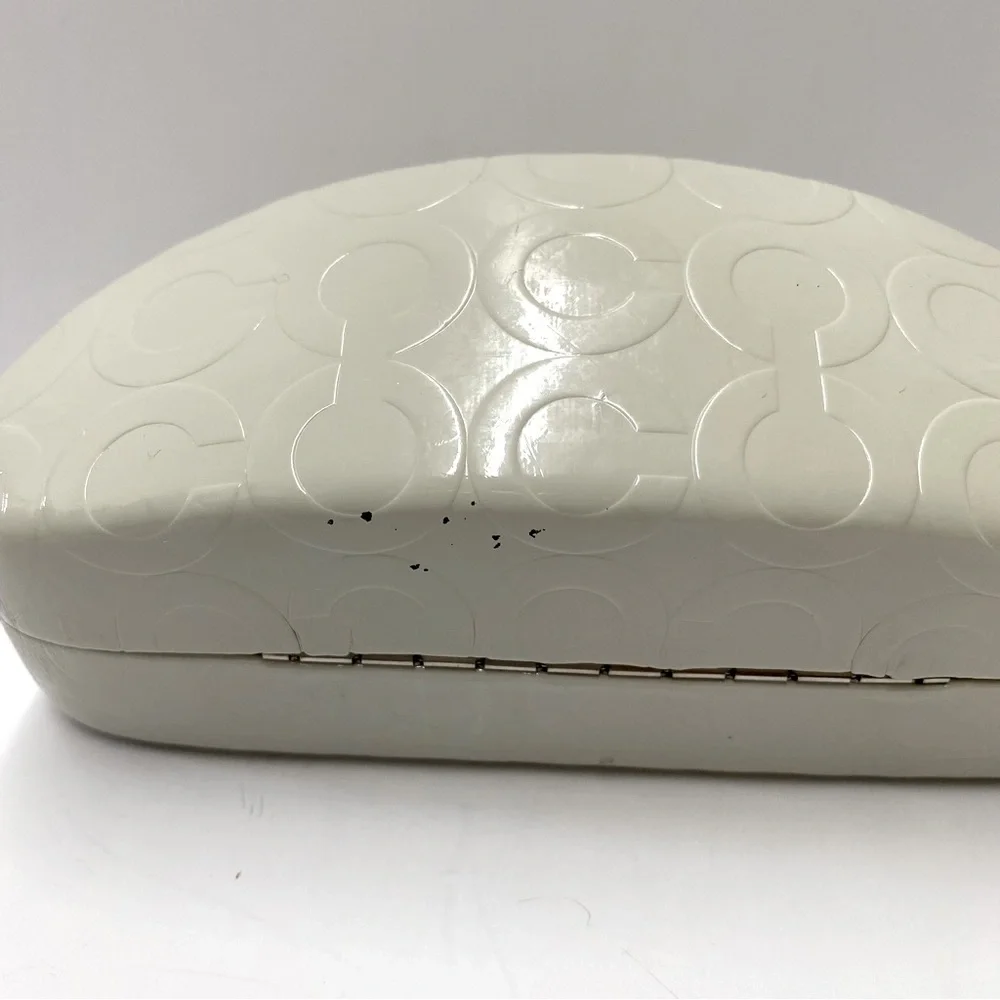 Coach Hardshell Clam Shell Sunglasses Glasses Case White